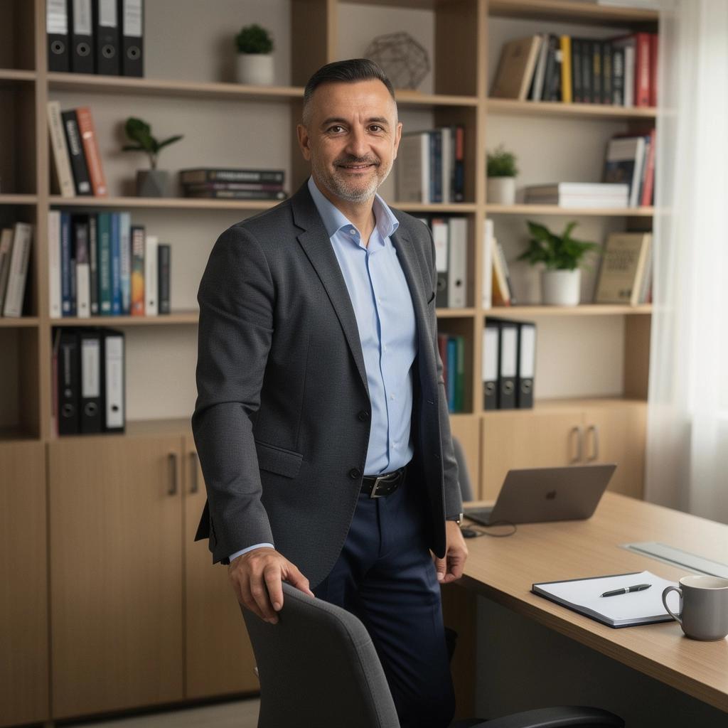 Ilustracija porodice koja zajedno planira budžet uz knjige o ličnim finansijama.